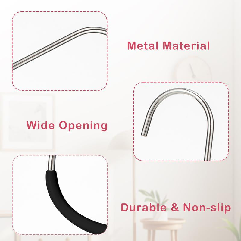 6 Counts Hat Organizer, Stainless Steel Hat Hangers for Closet, Hat Rack Hat Holder Cap Organizer for Baseball Caps, Scarf, Hat