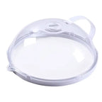 Microwave Food Splash Proof Cover Plate Transparent Cover with Handle Household Oven Heating Cover Cooking Utensils Accessories