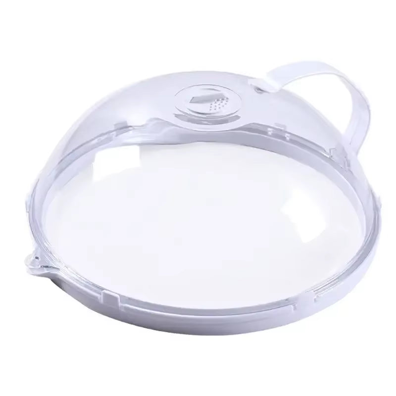 Microwave Food Splash Proof Cover Plate Transparent Cover with Handle Household Oven Heating Cover Cooking Utensils Accessories