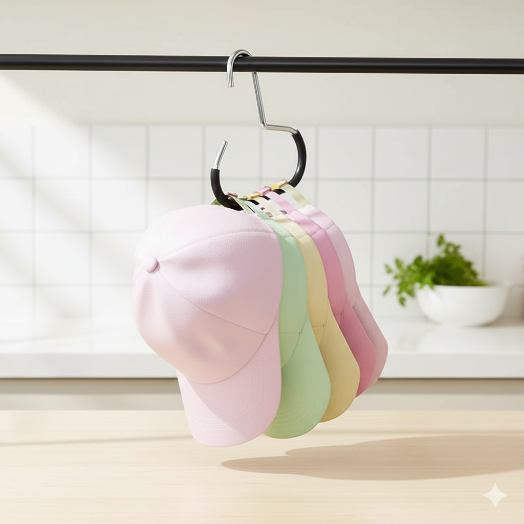 Stainless Steel Hat Rack Organizer & Hangers Closet