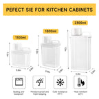 1Pc Cereal Containers Storage, Airtight Grain Jar with Measuring Cup Kitchen Organizers for Oatmeal, Grain, Flour, Pet Food