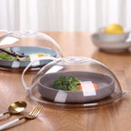 Microwave Food Splash Proof Cover Plate Transparent Cover with Handle Household Oven Heating Cover Cooking Utensils Accessories