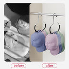 6 Counts Hat Organizer, Stainless Steel Hat Hangers for Closet, Hat Rack Hat Holder Cap Organizer for Baseball Caps, Scarf, Hat